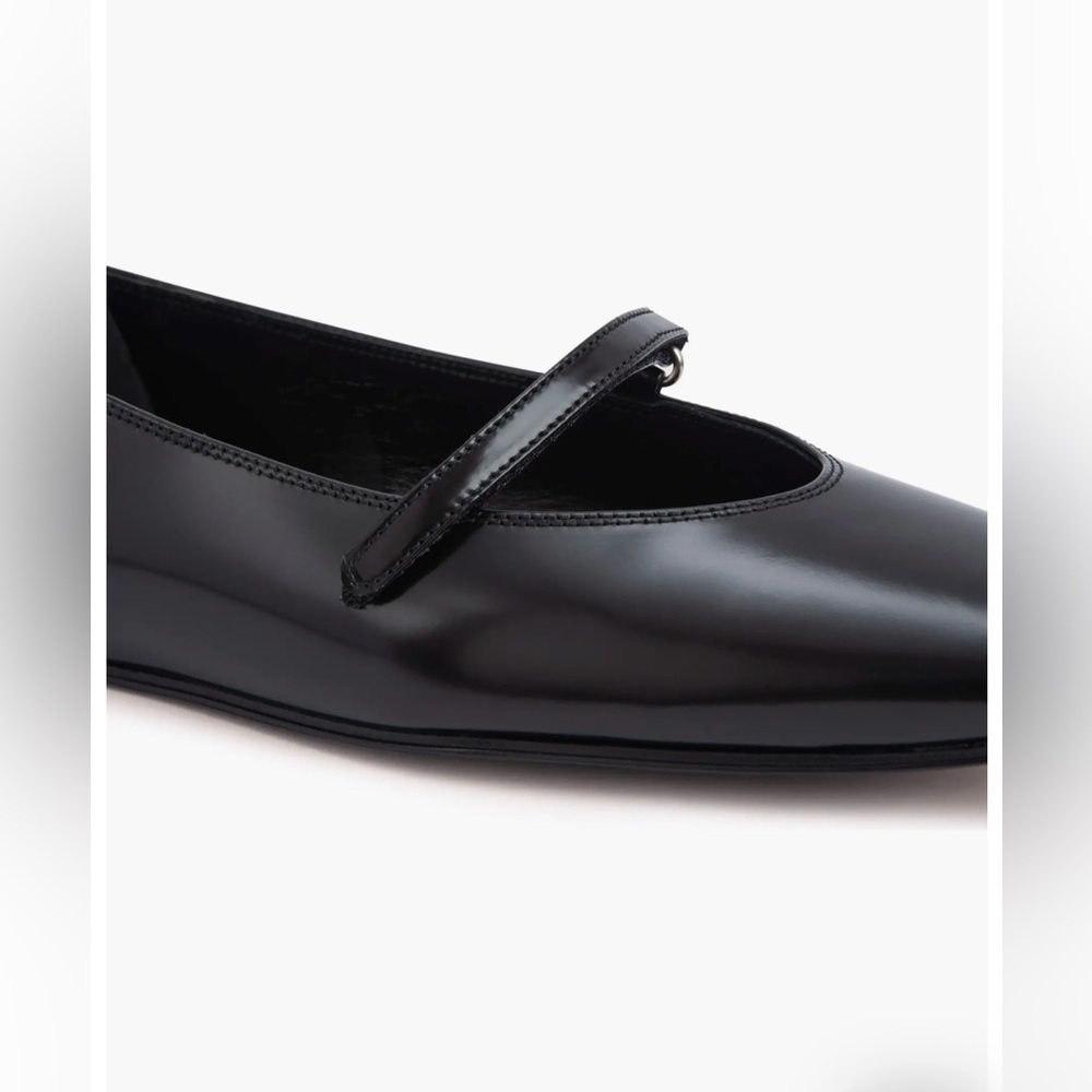 BY FAR Black Patent Mary Jane Flats with Slim Strap - Picture 3 of 14